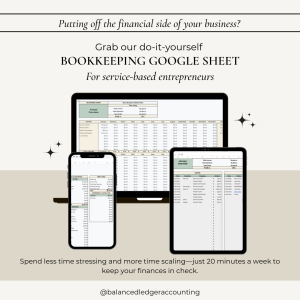 Bookkeeping Google Sheet by Balanced Ledger